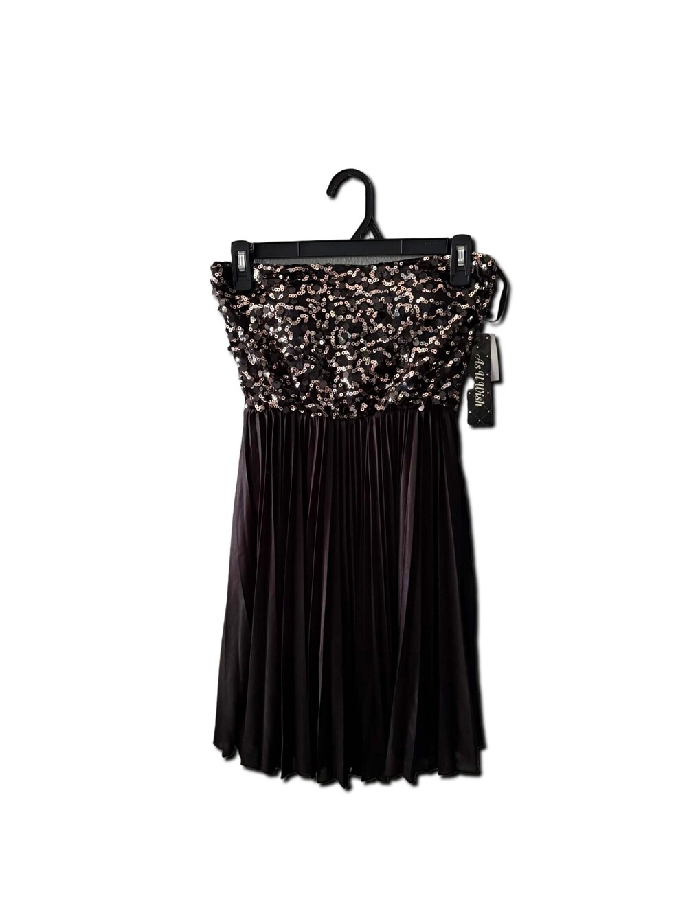 black y2k mini strapless dress
